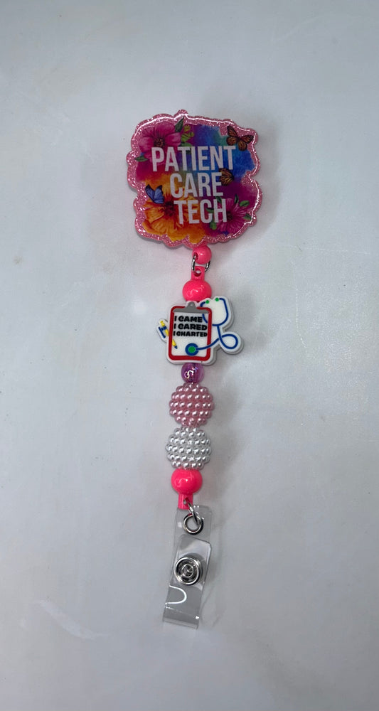 Patient Care Tech Badge Reel