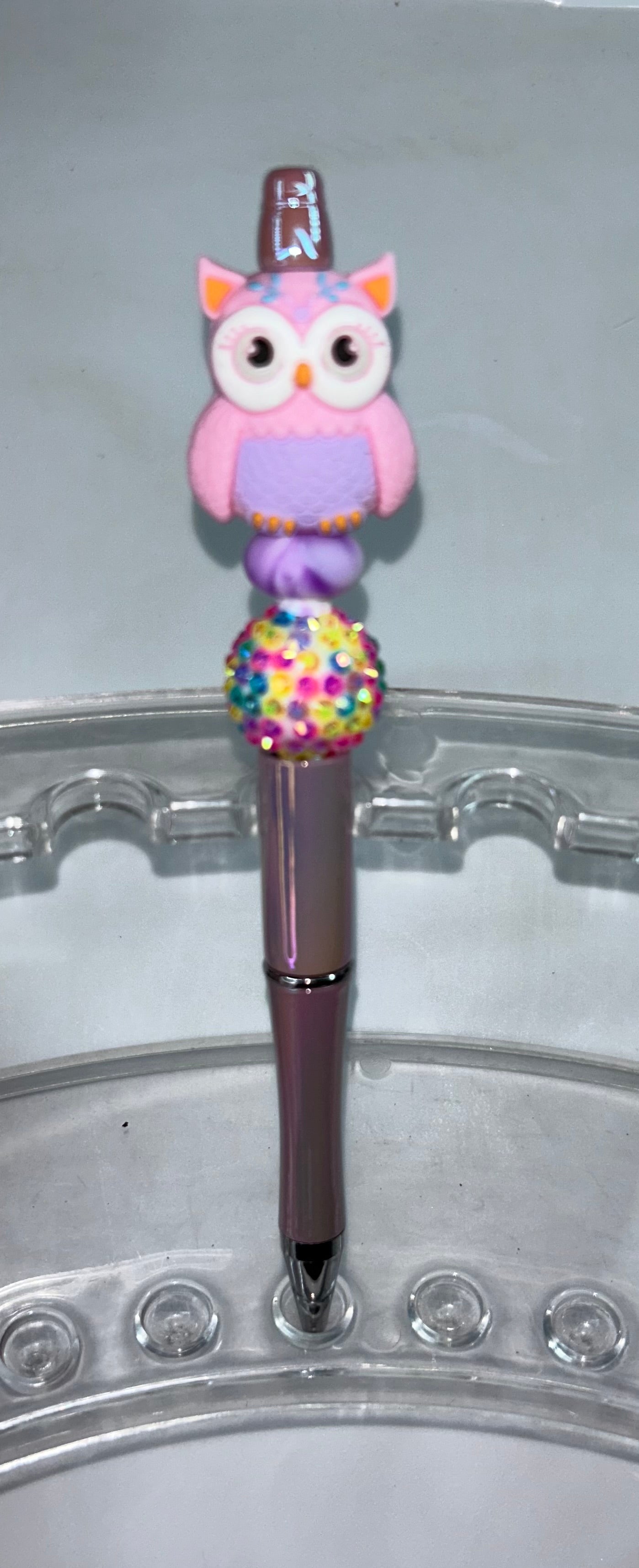Pink Owl Pearl Rose Gold Pen