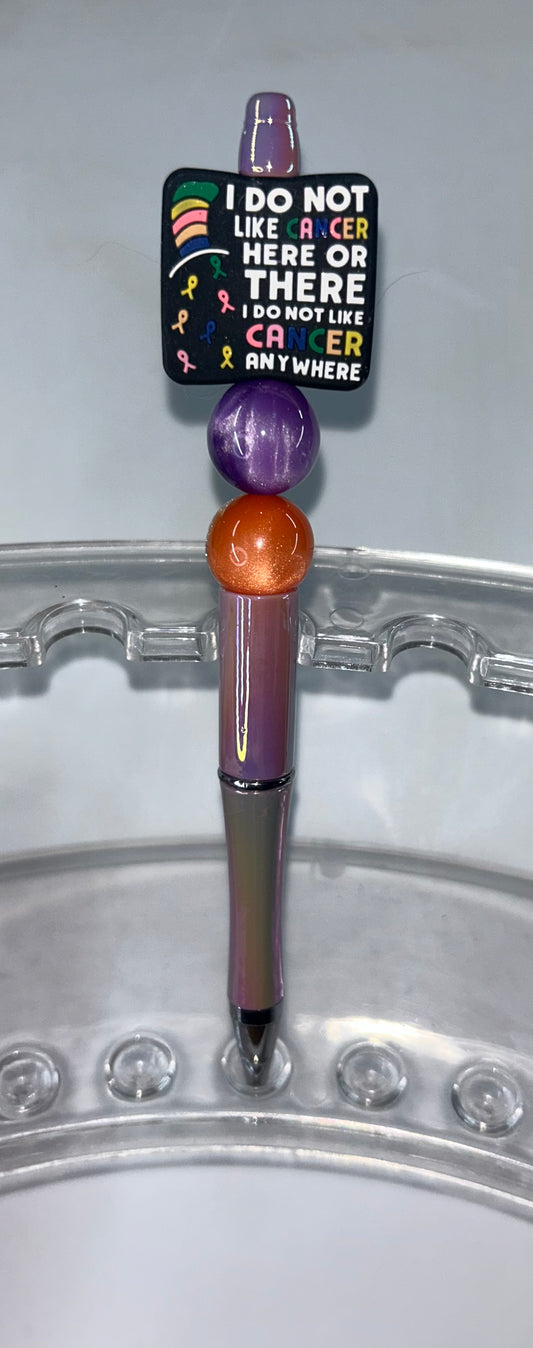 I Do Not Like Cancer Here Or There, I Do Not Like Cancer Anywhere Pearl Purple Pen