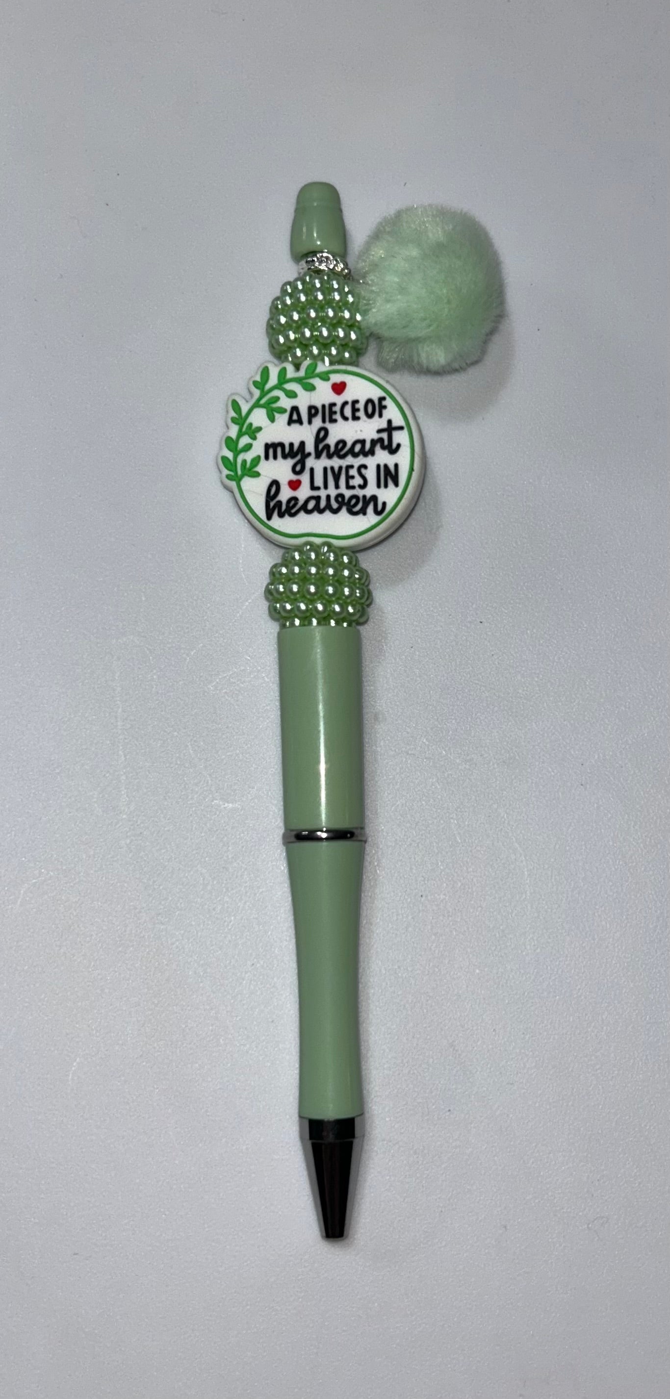 A Piece Of My Heart Lives In Heaven Green Pen
