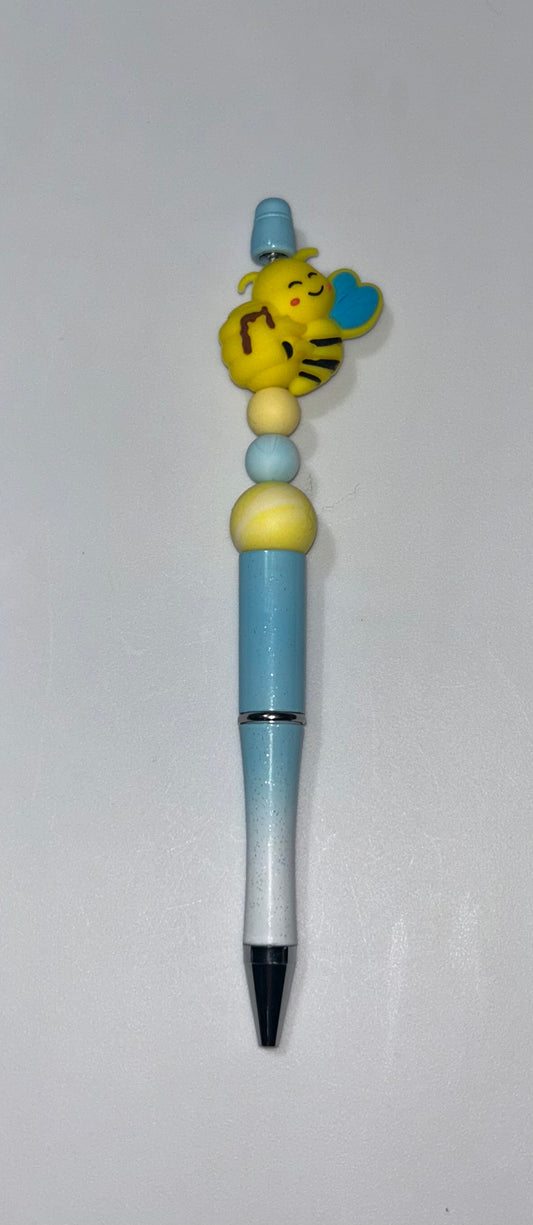 Bee Honey Pot Blue Ombre Pen