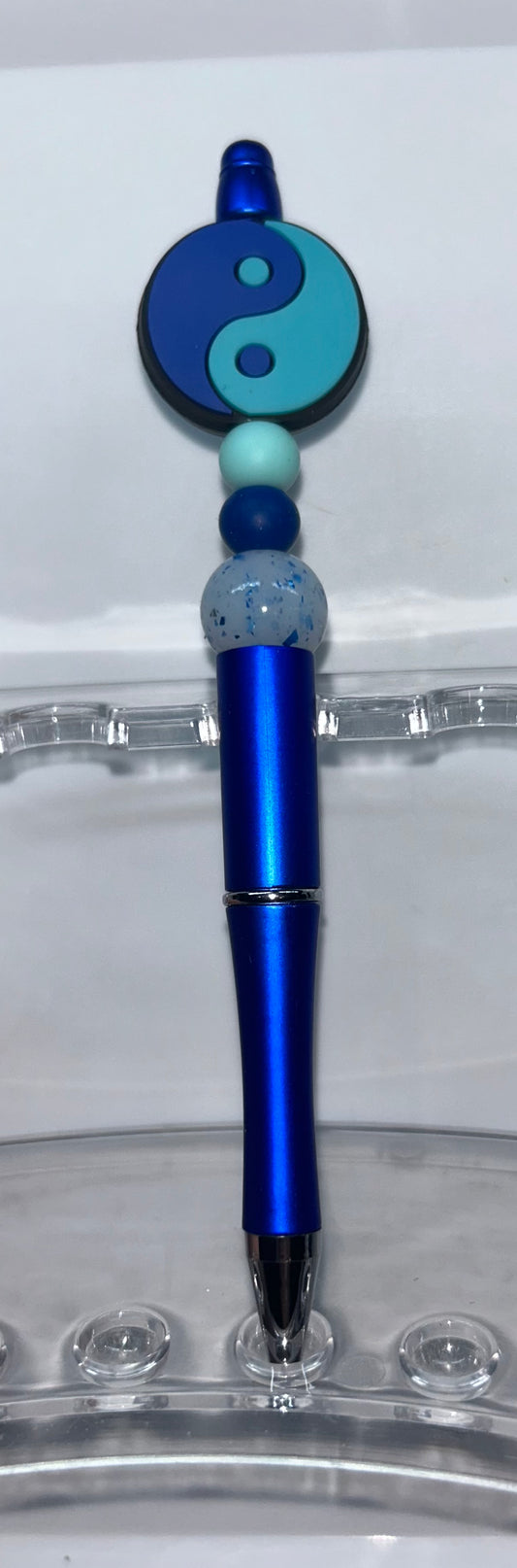 Blue Ying Yang Blue Pen