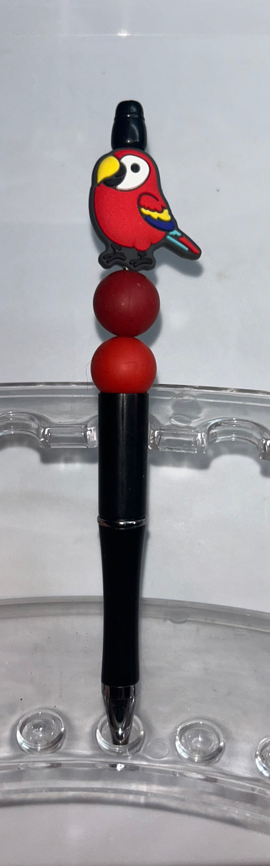 Red Parrot Black Pen