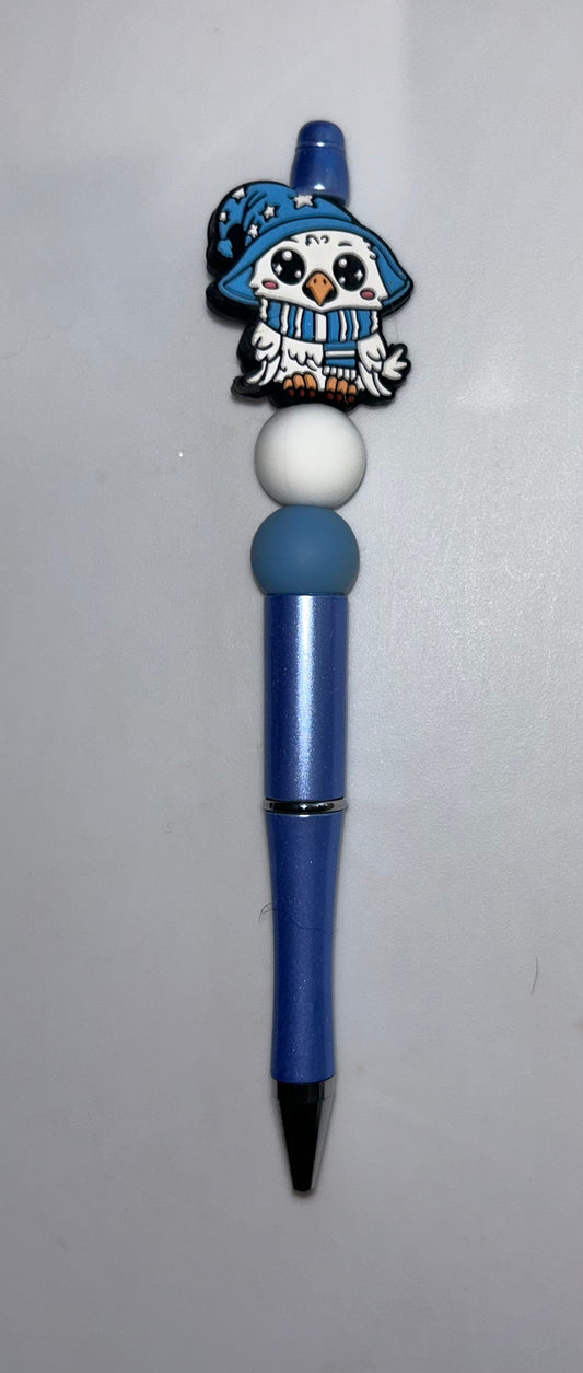 Christmas Owl Blue Pen