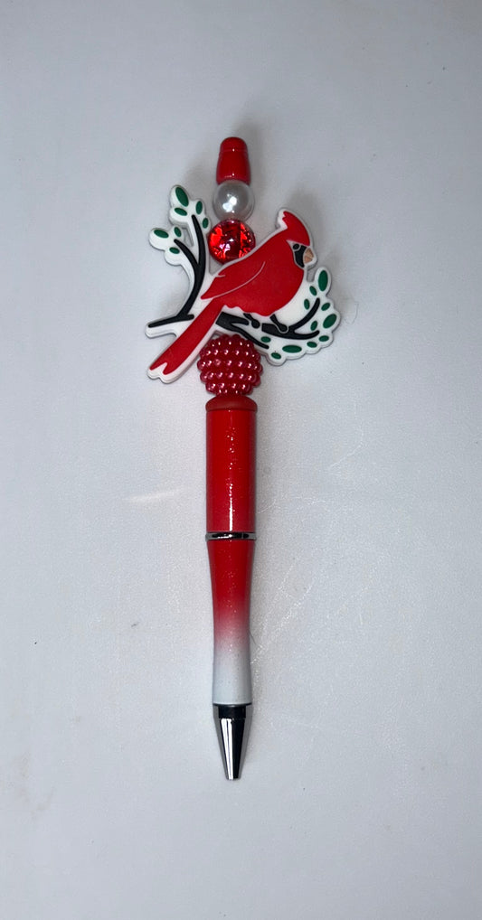 Big Red Cardinal Red Ombre Pen