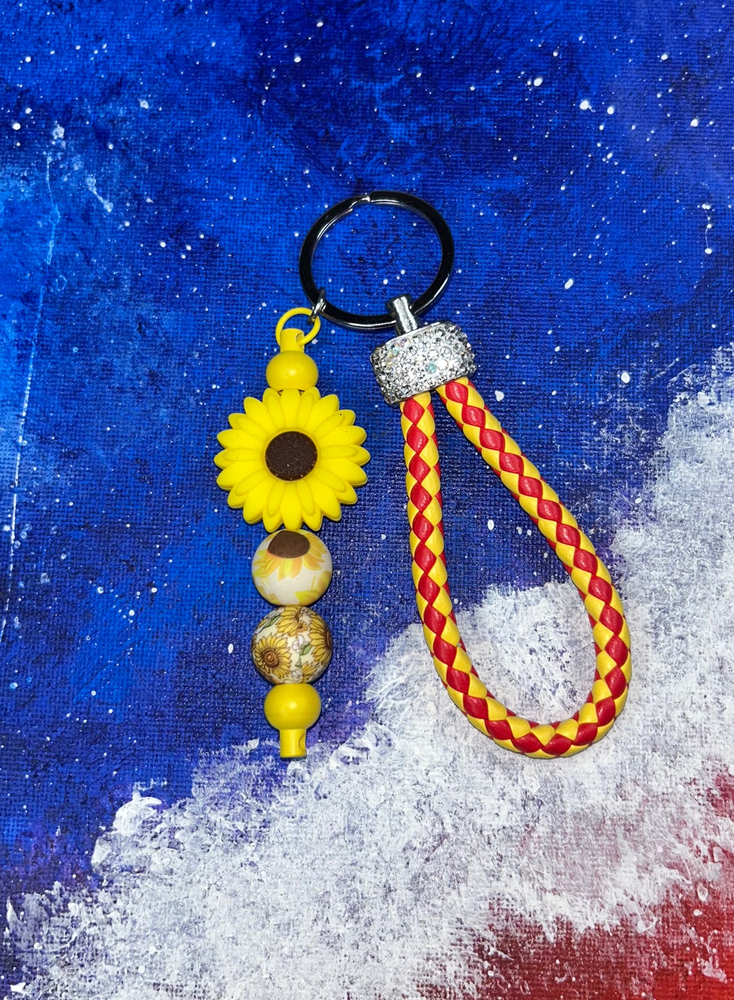 Sunflower Rope Key Chain
