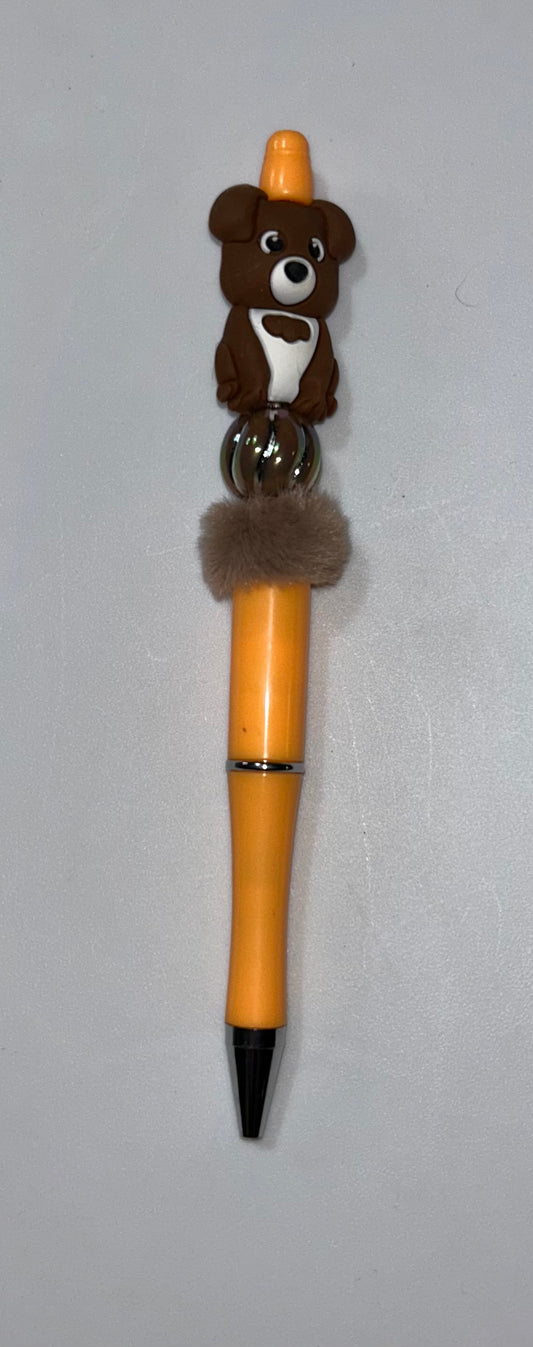Brown Bear Orange Pen