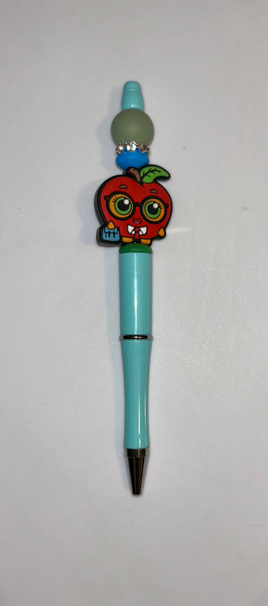 Teacher Apple Teal Pen