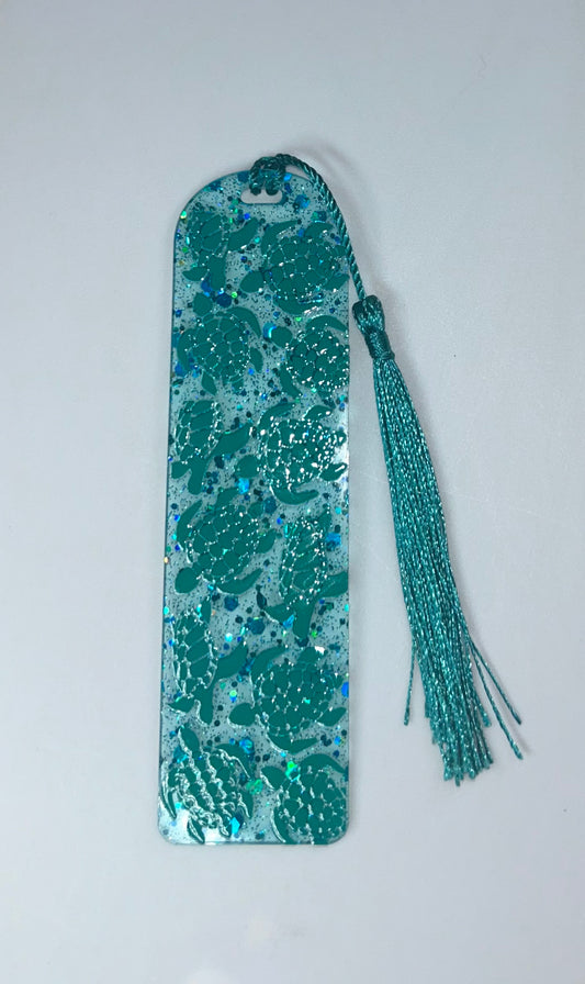 Sea Turtles Teal Book Mark