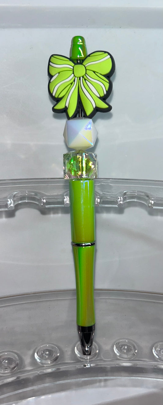 Green Bow Shiny Green Pen