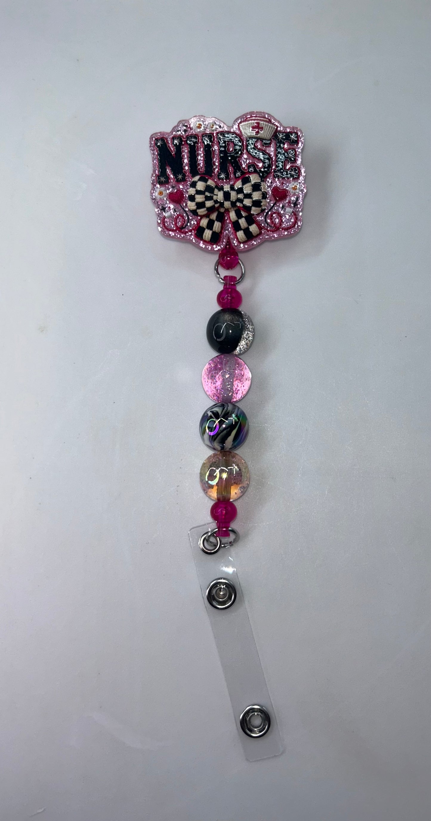 Nurse Pink Badge Reel