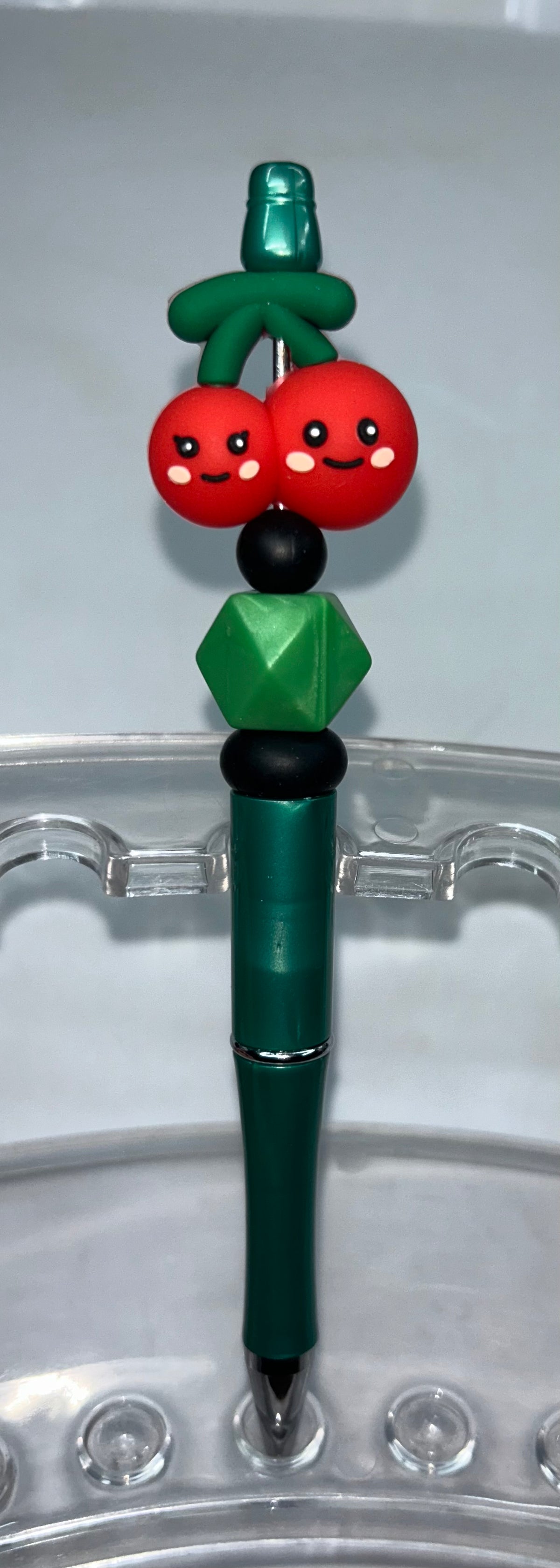 Cherries Green Pen