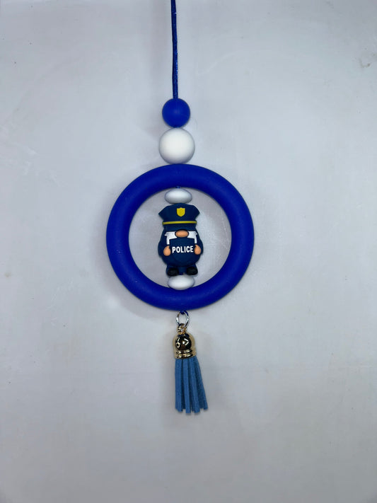 Police Gnome Car Charm