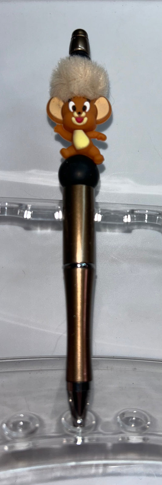 Jerry Brown PomPom on Head Brown Pen