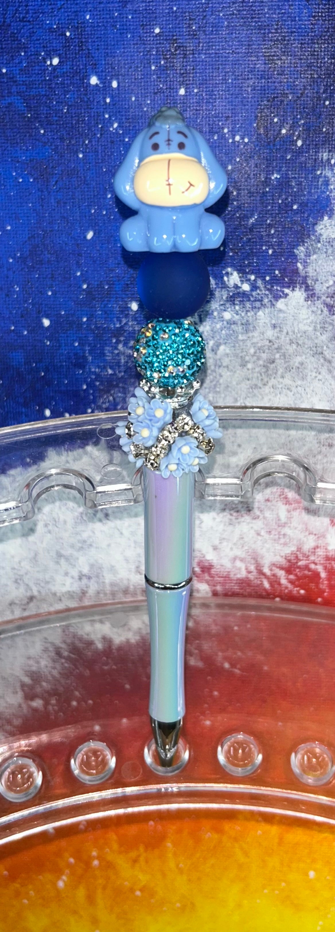Eeyore Small Doorable Shiny Light Blue Pen