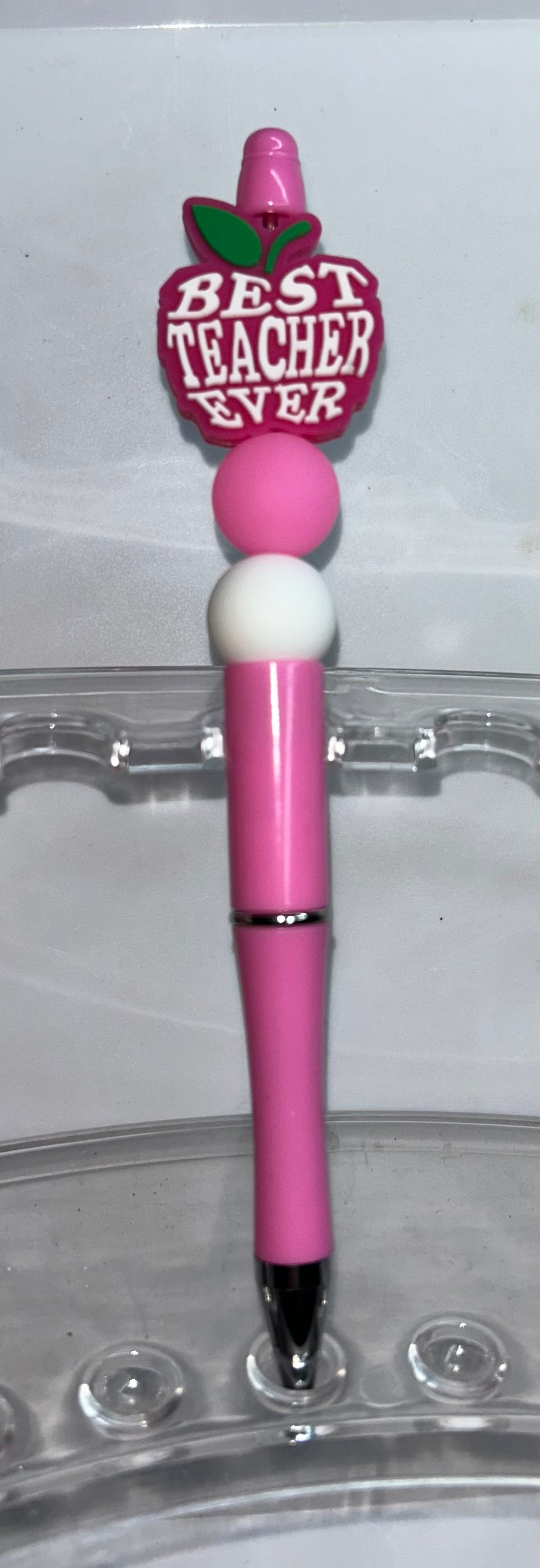 Best Teacher Ever Pink Pen