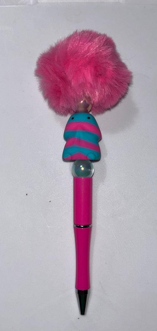 Pink & Blue Richard PomPom Pen