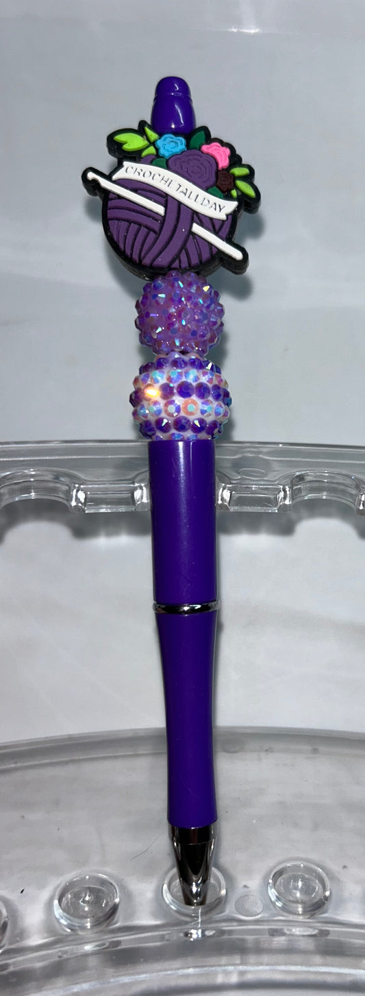 Crochet All Day Purple Pen