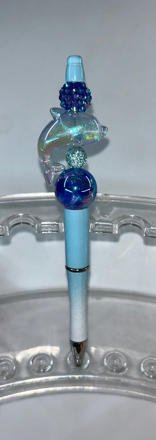 Clear Dolphin Blue Ombre' Pen