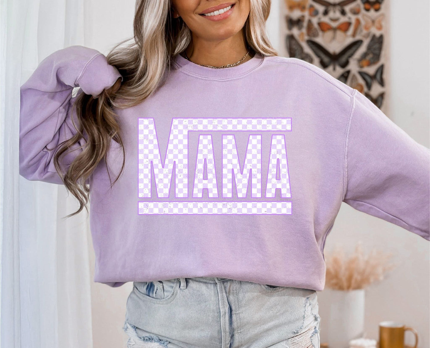 Mama Purple Checkered