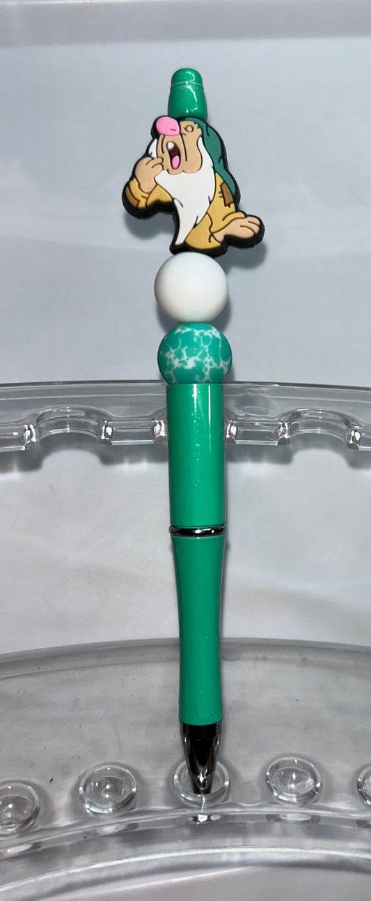 Sleepy 7 Dwarfs Green Pen