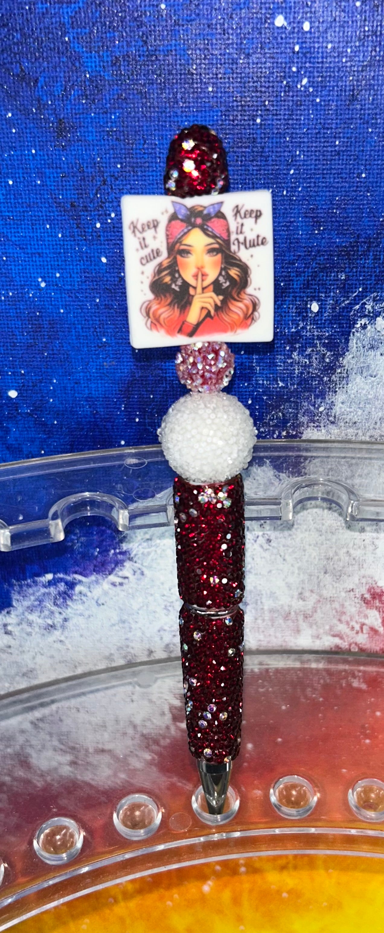 Keep It Cute Keep It Mute Red Specialty Pen