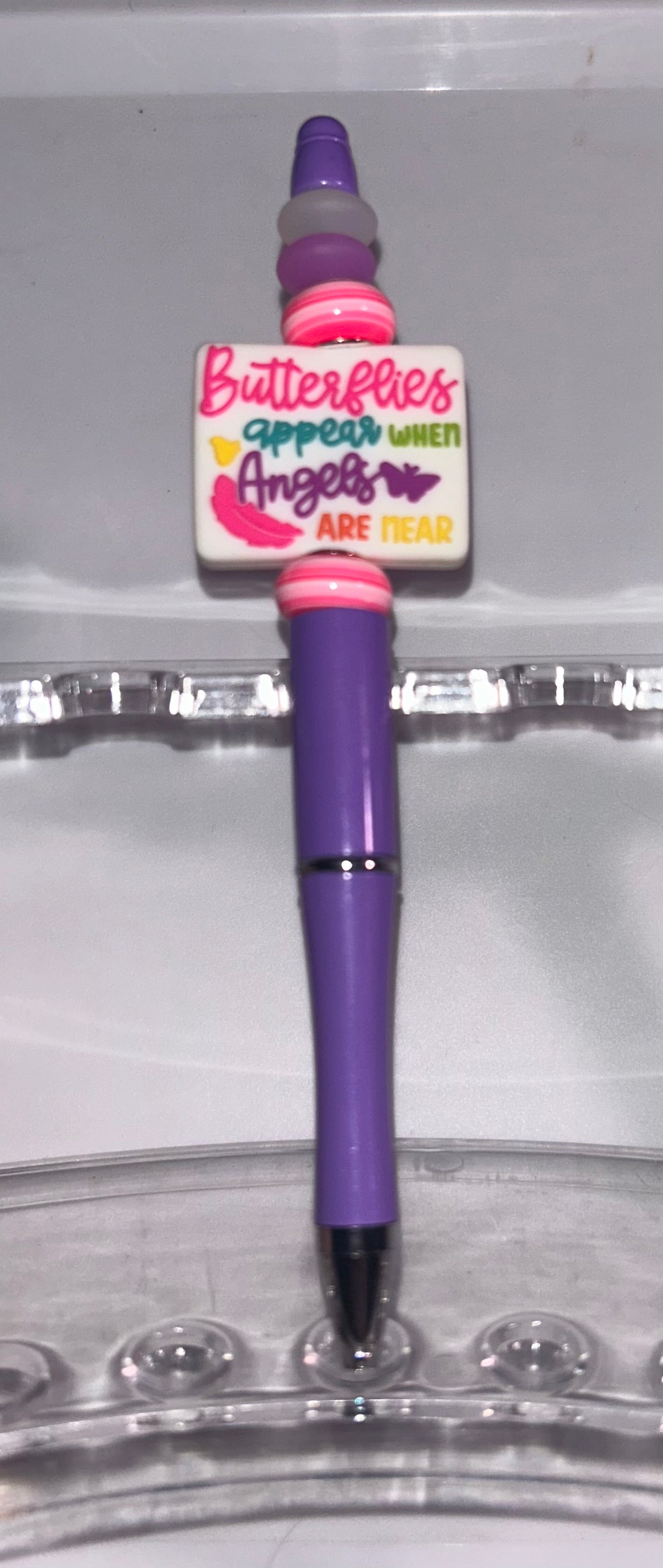 Butterflies Appear When Angels Are Near Purple Pen