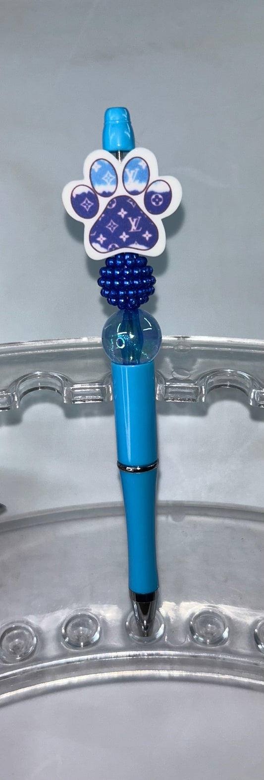 Louis Vuitton Blue Paw Print Blue Pen