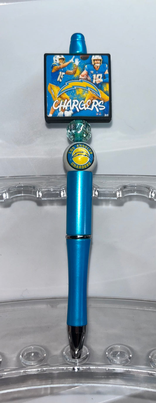 Chargers Square Blue Pen