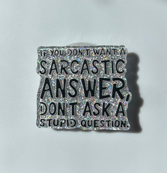 Sarcastic Answer Pop Socket