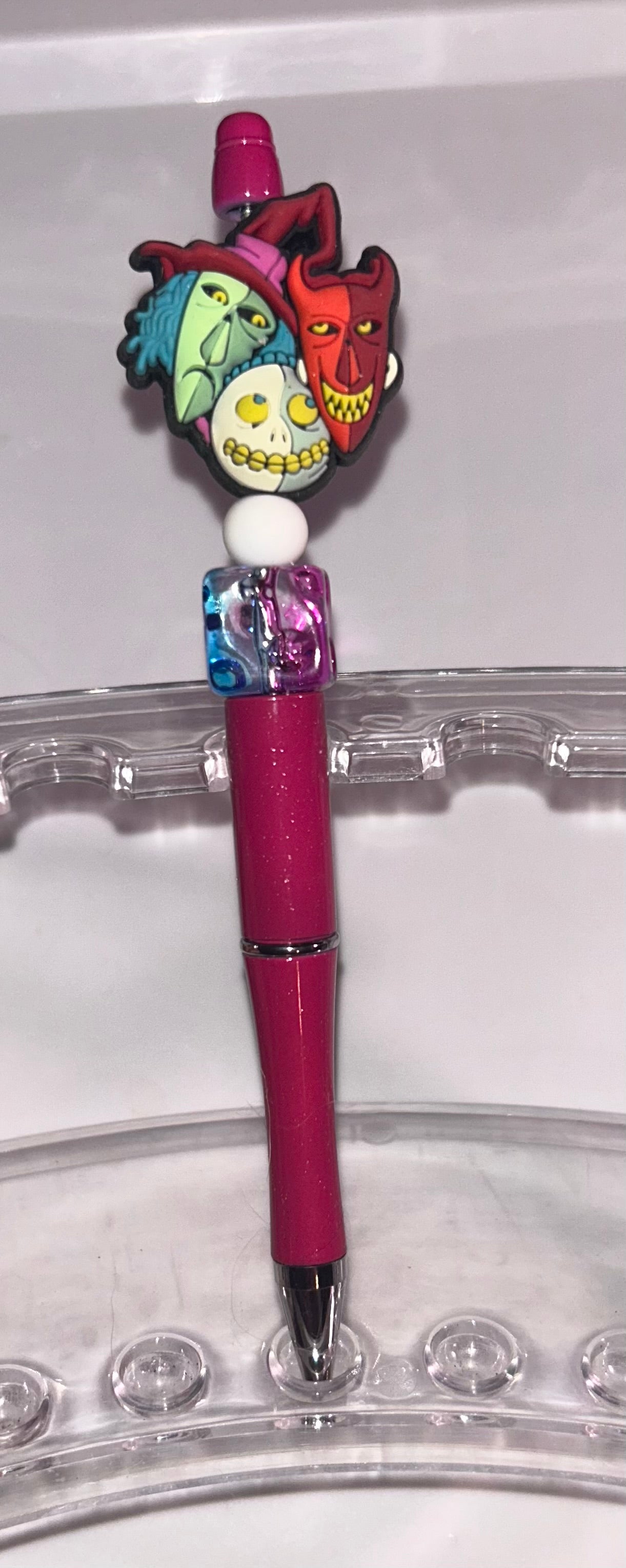 Witches Head Pink Pen