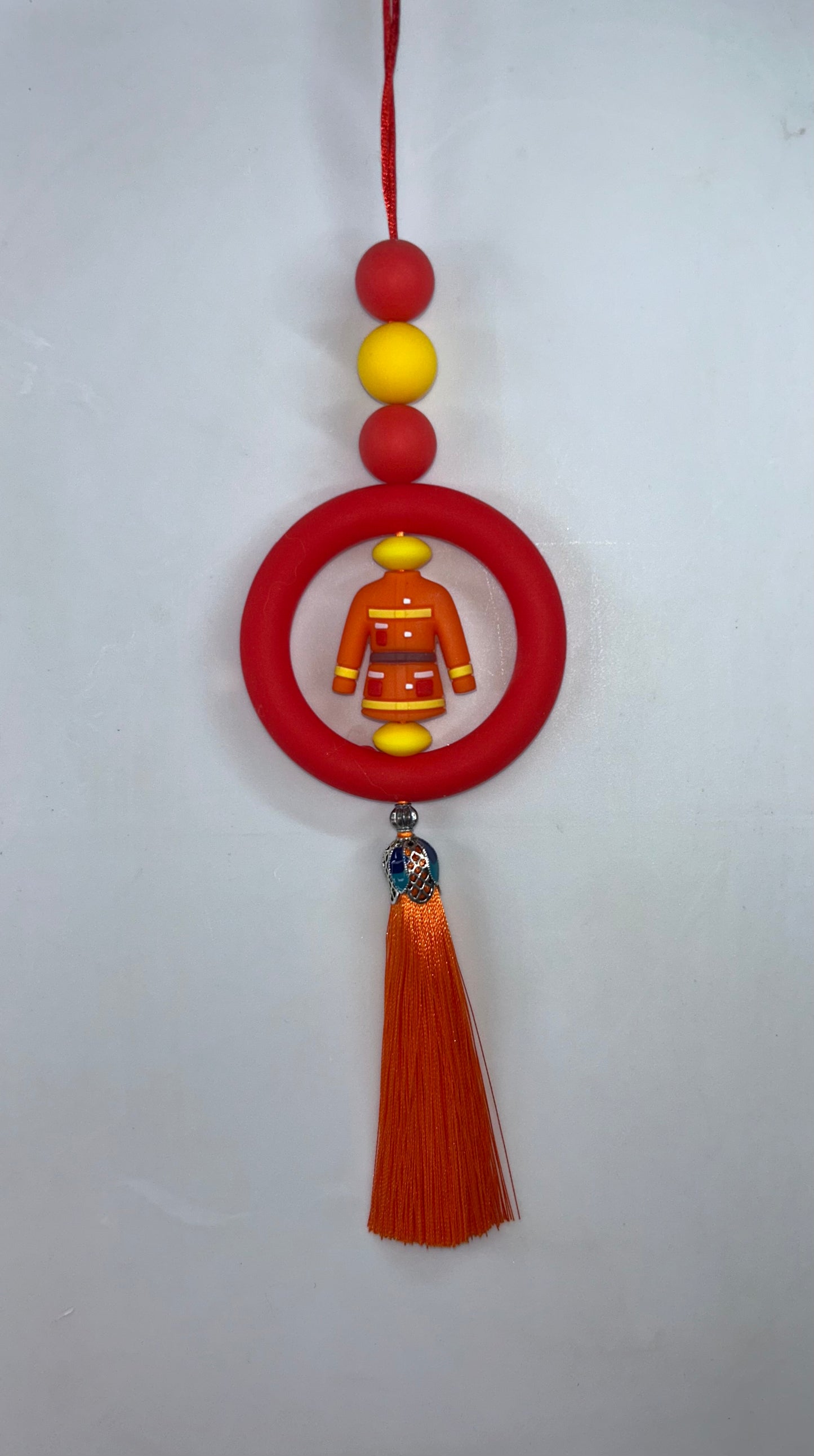Fire Jacket Red Car Charm