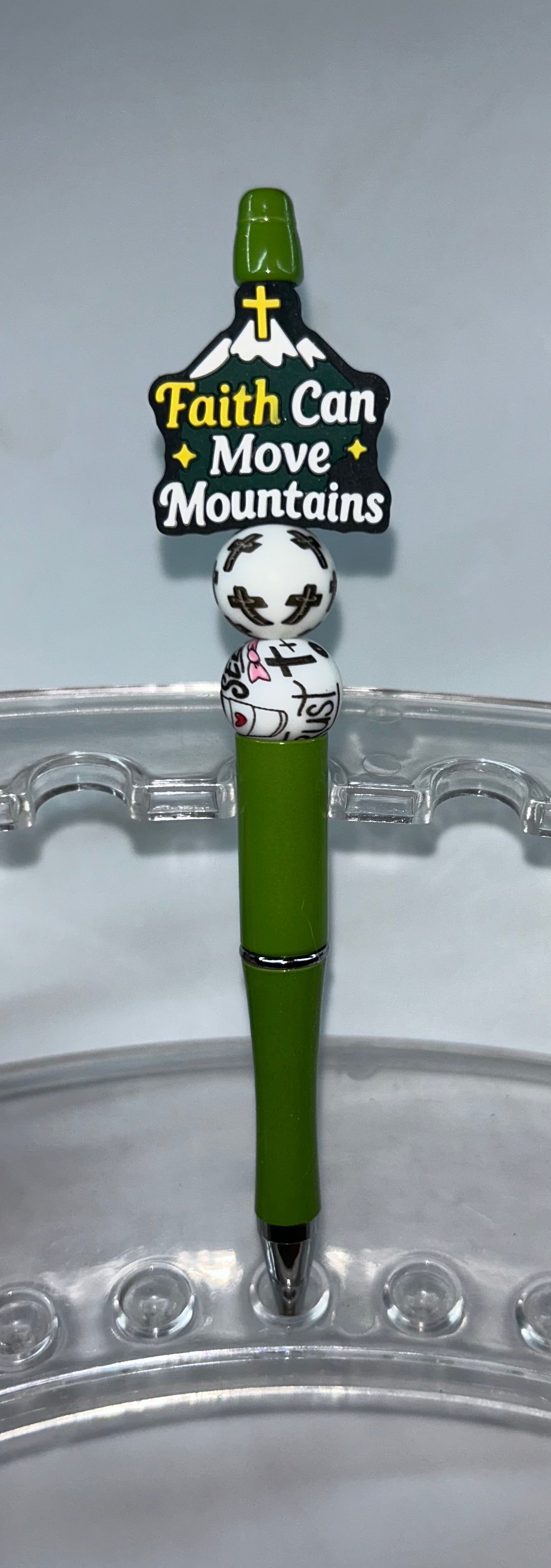 Faith Can Move Mountains Green Pen