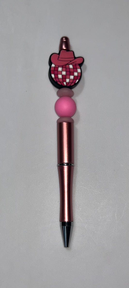 Pink Disco Ball Pink Pen