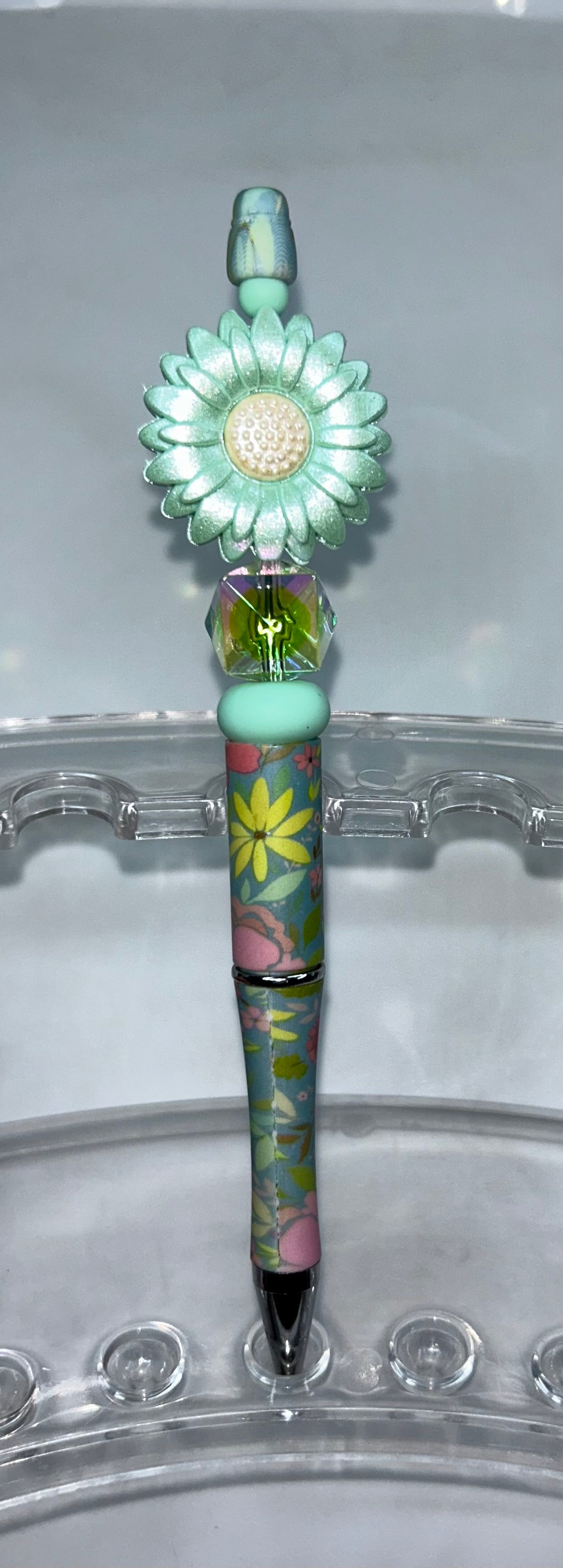 Green Flower Floral Pen
