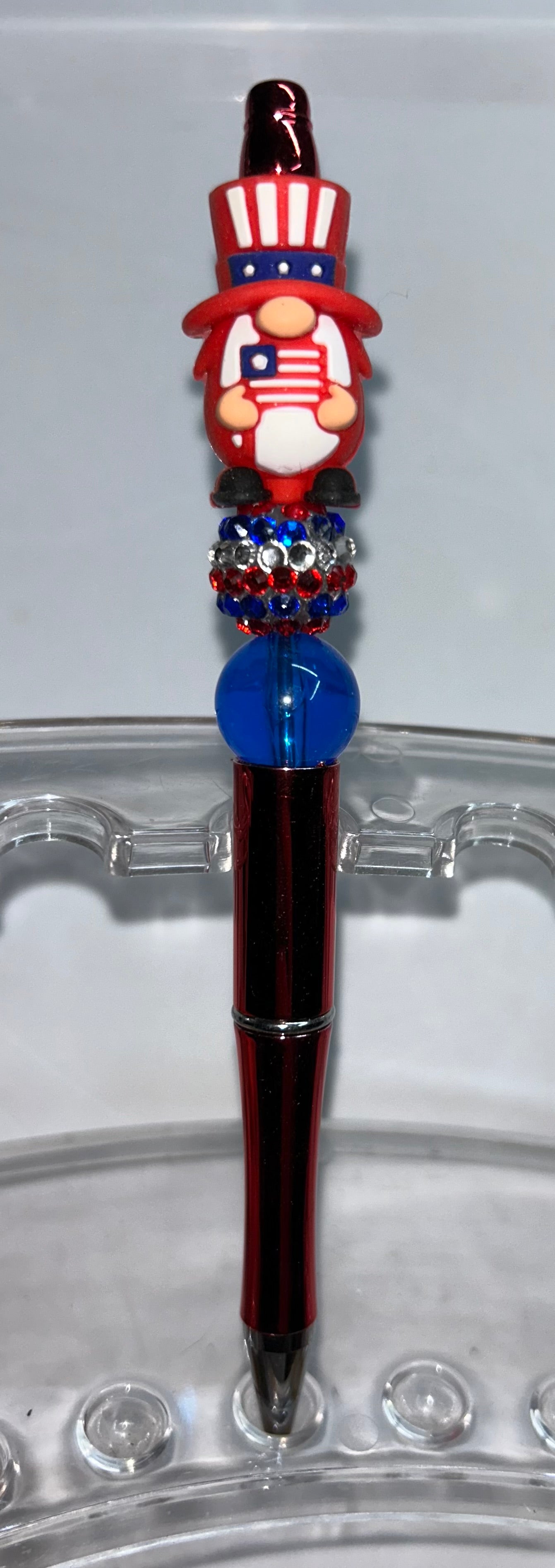 Patriotic Gnome Burgandy Pen
