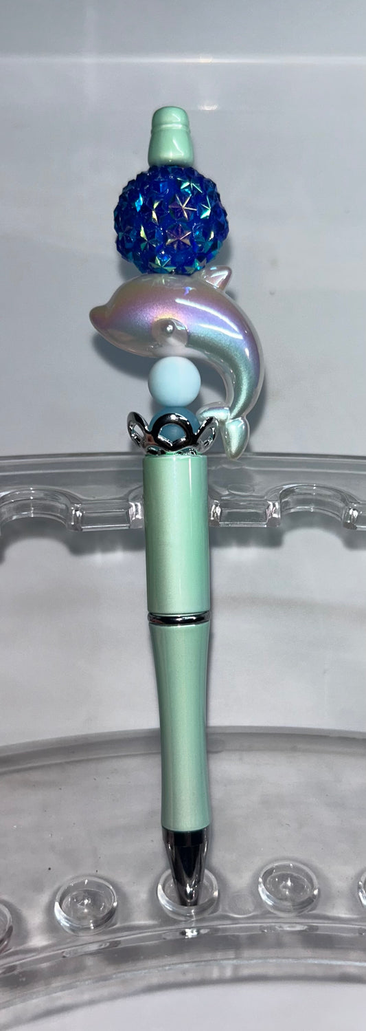 Pearl Dolphin Light Green Pen