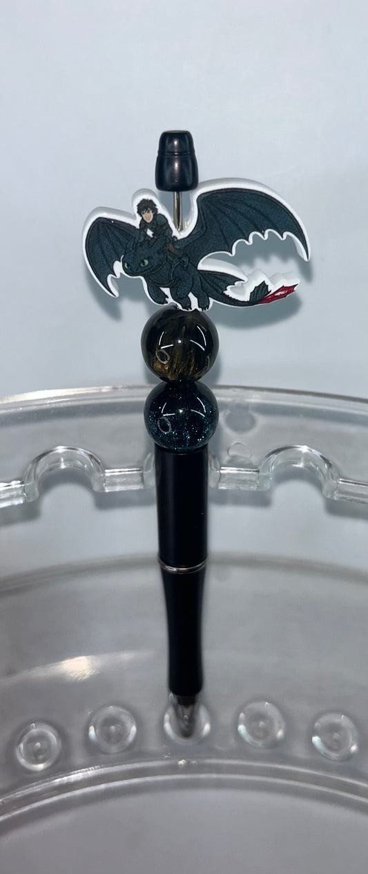 Acrylic Toothless & Hiccup Black Pen