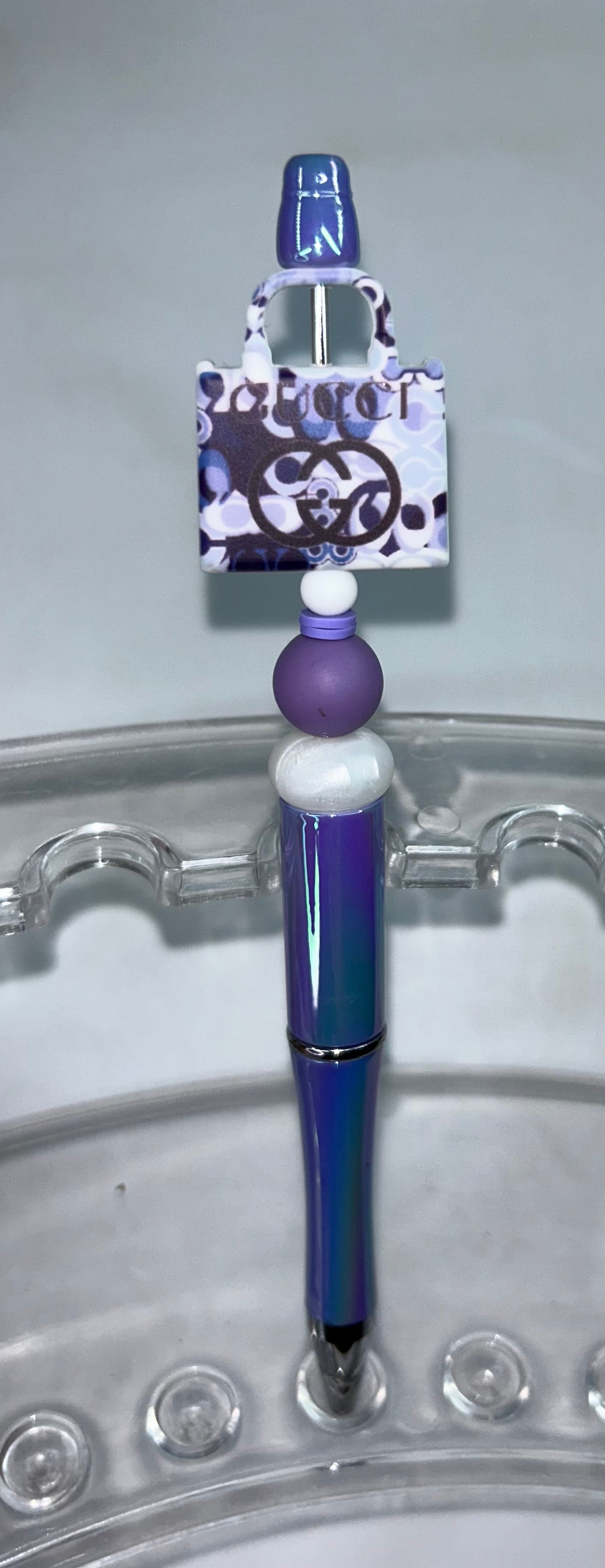 Gucci Purse Pearl Purple Pen