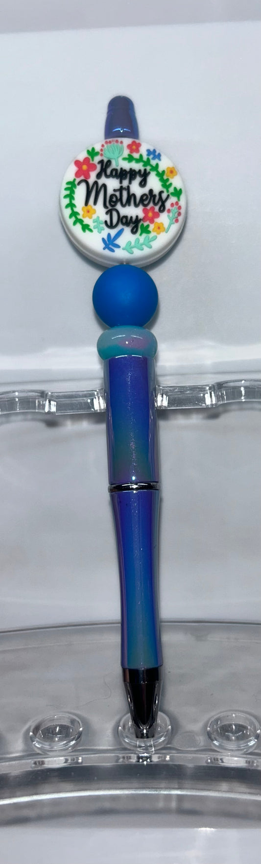Happy Mother's Day Metallic Blue Pen