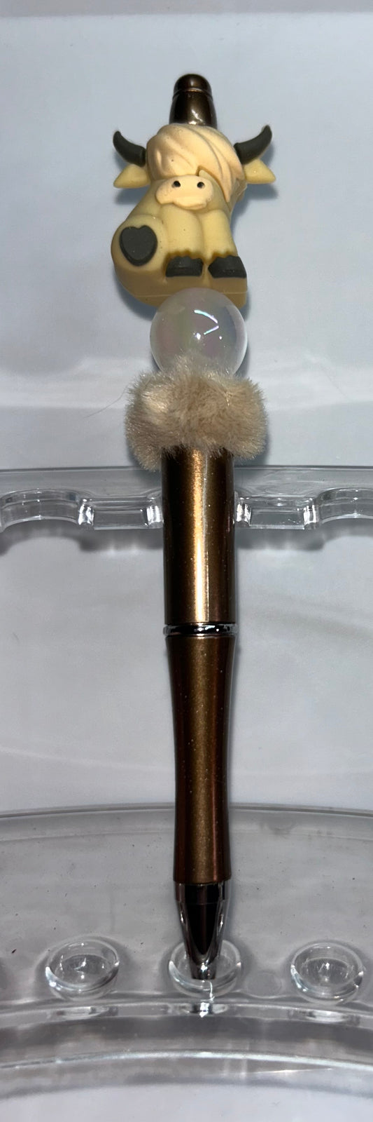 Tan Highland Cow Brown Pen