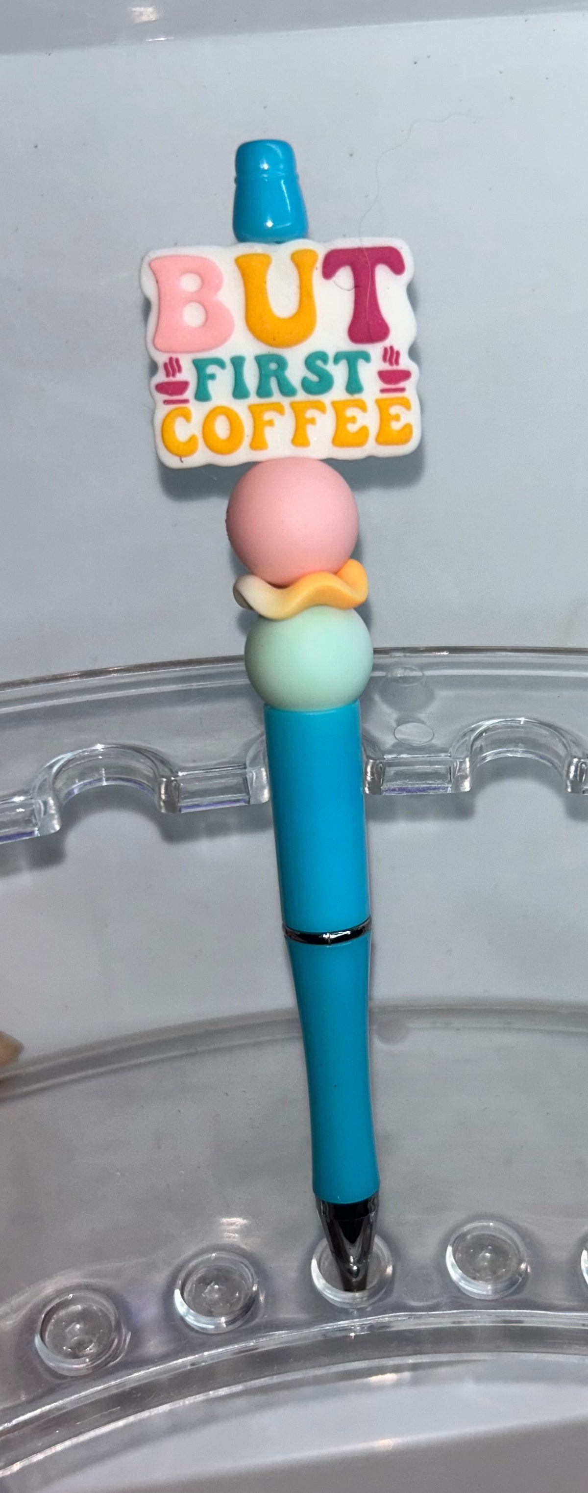 But First Coffee Blue Pen