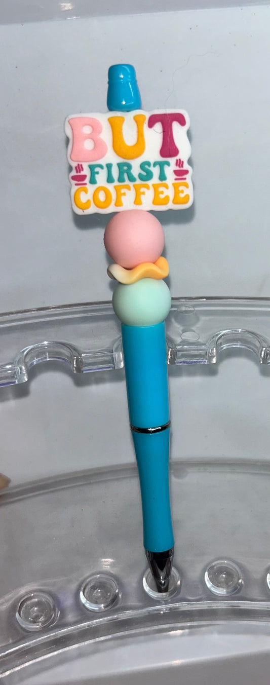 But First Coffee Blue Pen