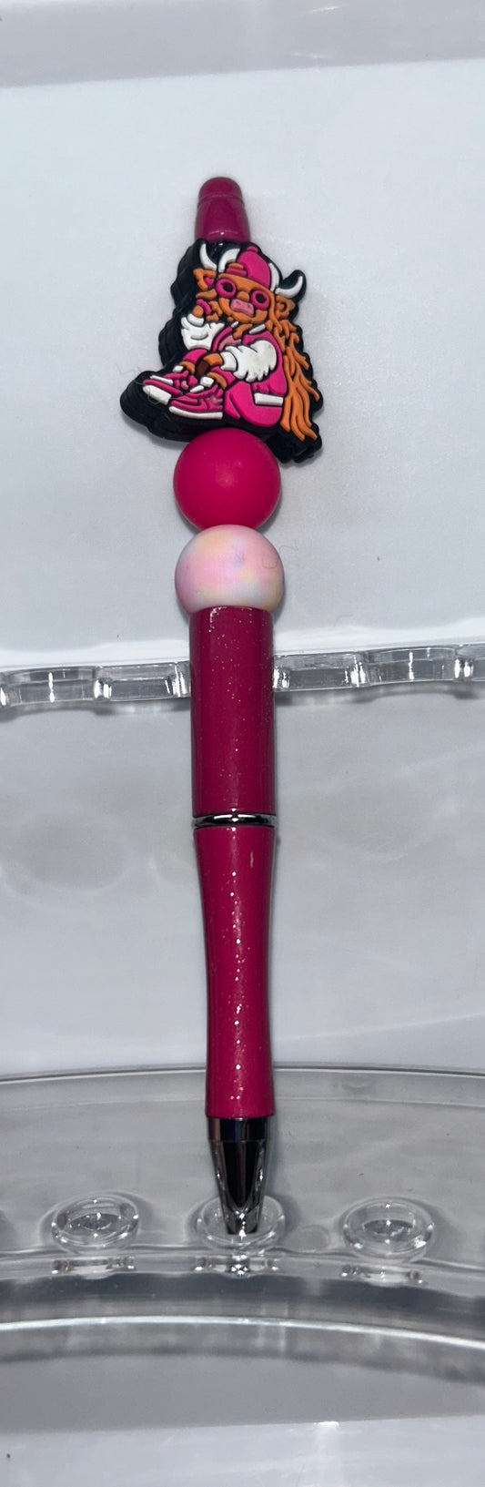 HIghland Cow Pink Punk Pink Pen