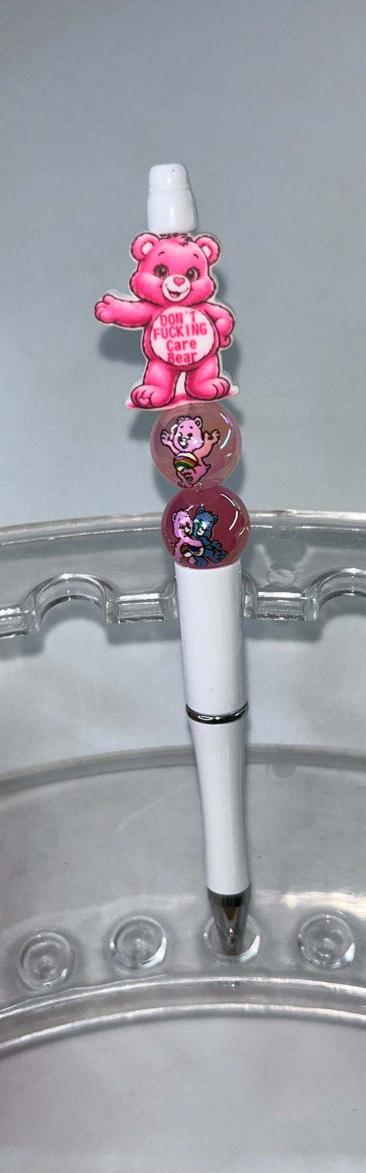 Don't F!@#ing Care Bear White Pen