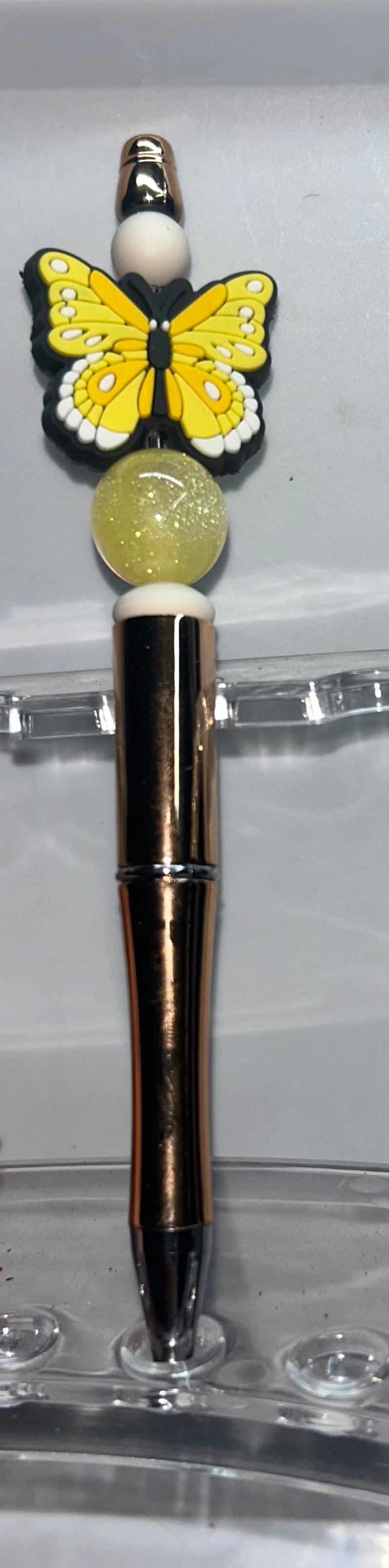 Yellow Butterfly Gold Pen