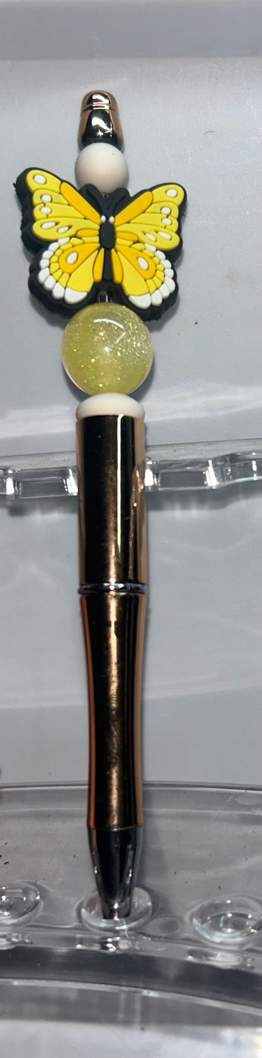 Yellow Butterfly Gold Pen