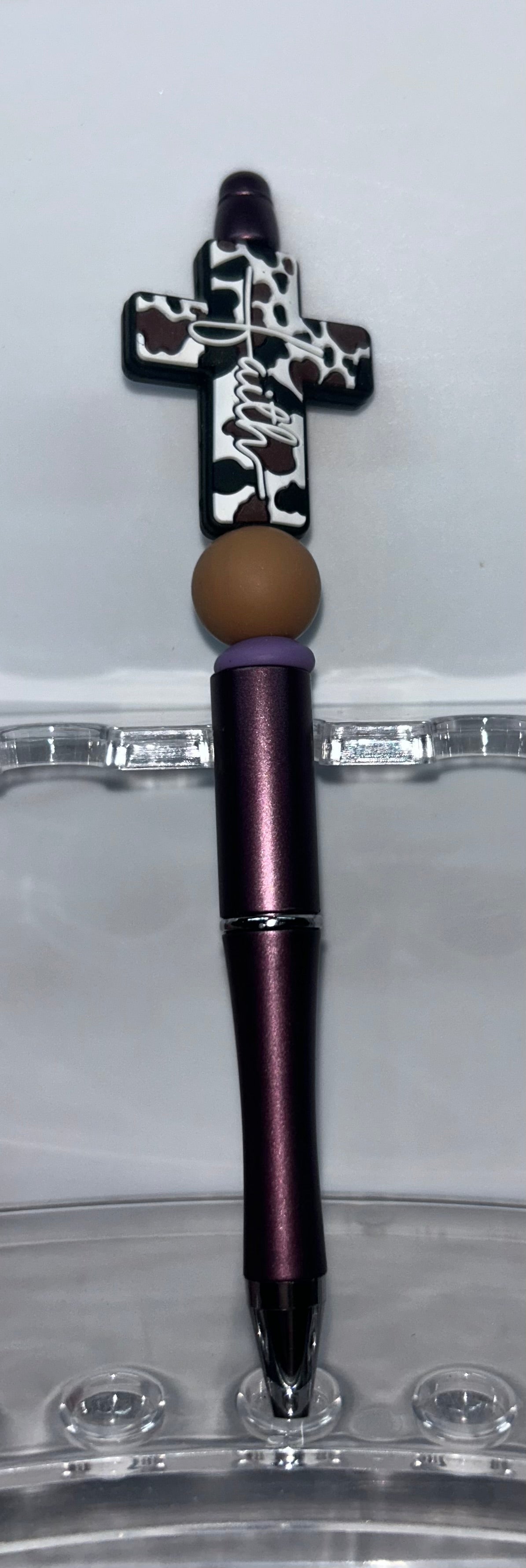 Faith Cowhide Burgandy Pen