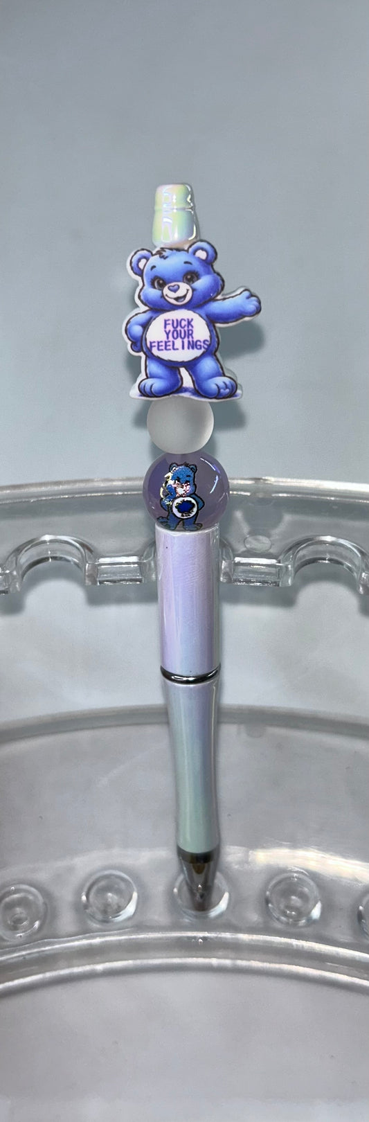 F!@# Your Feelings Swear Bear White Pearl Pen