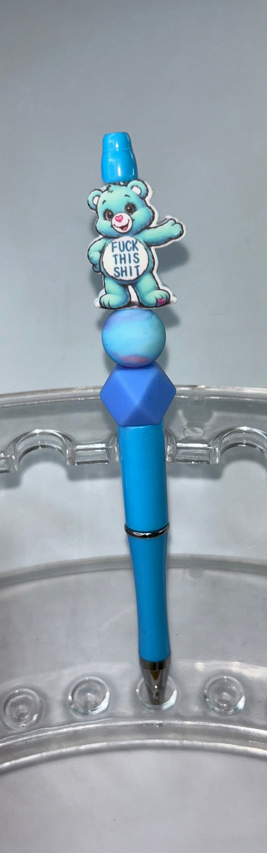 F!@# This Sh!t Swear Bear Blue Pen